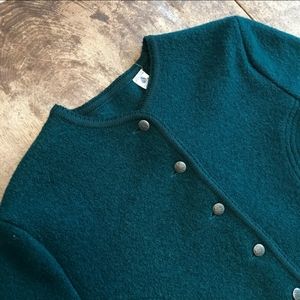 Vintage Wool Blazer Jacket Felted Cropped …